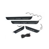 Honda Civic Sill Plates with LED Bar Red - Model 2